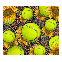 tennis ball with sunflower and racket | Teevron