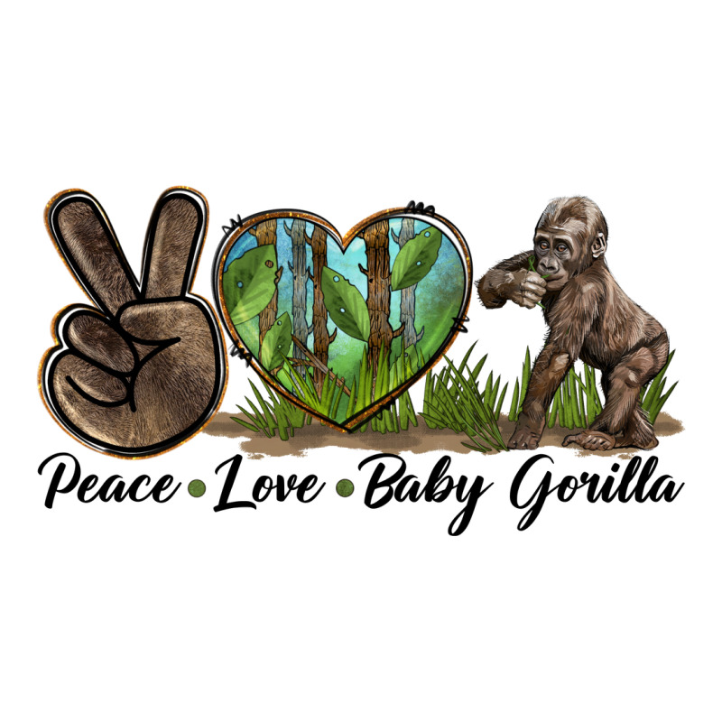 Peace Love Baby Gorilla Premium Tee by LillyAllenDesigns | Teevron