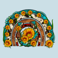 Sunflower Gemstone Leopard Cowhide Horseshoe Rainbow Ladies Tee | Teevron