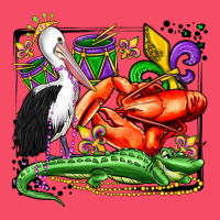 Mardi Gras Pelican Crawfish Crocodile Premium Sweatshirt | Teevron