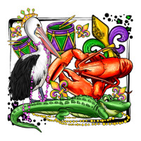 mardi gras pelican crawfish crocodile | Teevron