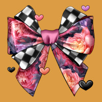 Coquette Bow Floral Checkered Pattern Urban Heavy Tee | Teevron