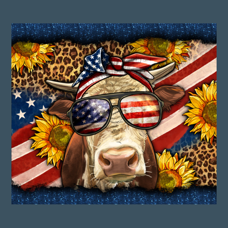 Western 4th Of July Cow Urban Hoodie by LillyAllenDesigns | Teevron