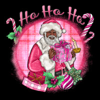 Ho Ho Ho Pink Black Santa Christmas Urban Heavy Tee | Teevron