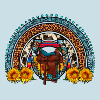 Saddle Sunflower Horseshoe Rainbow Ladies Tee | Teevron