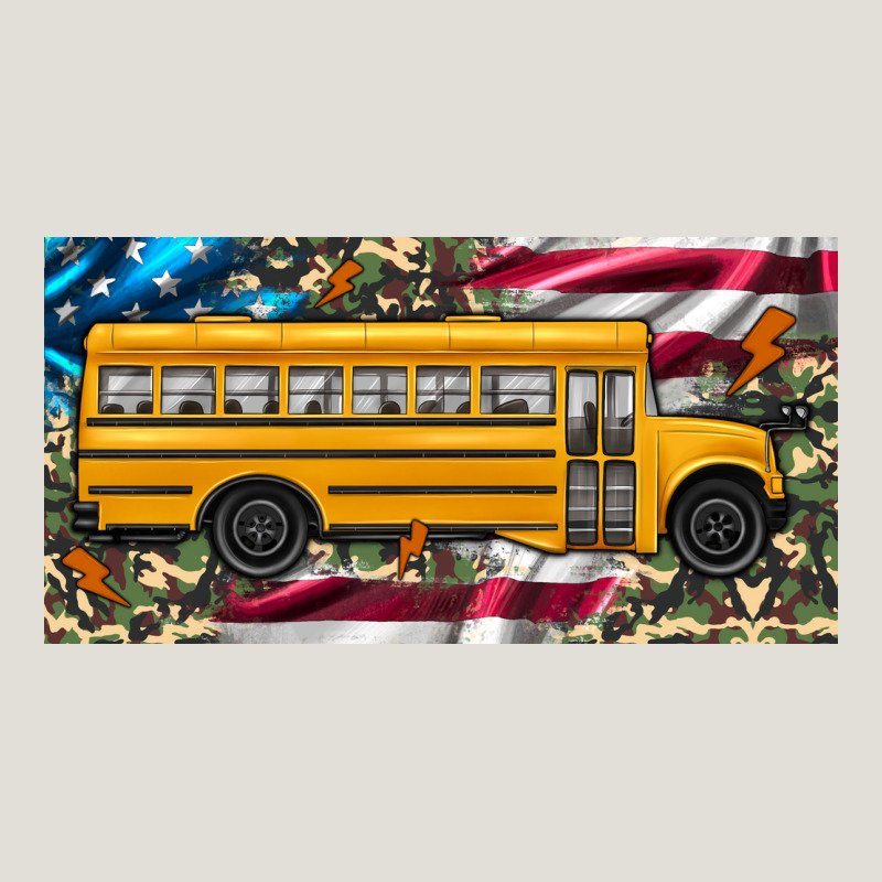School Bus Camouflage American Flag License Plate Heavy Core Tee by Artiststas | Teevron