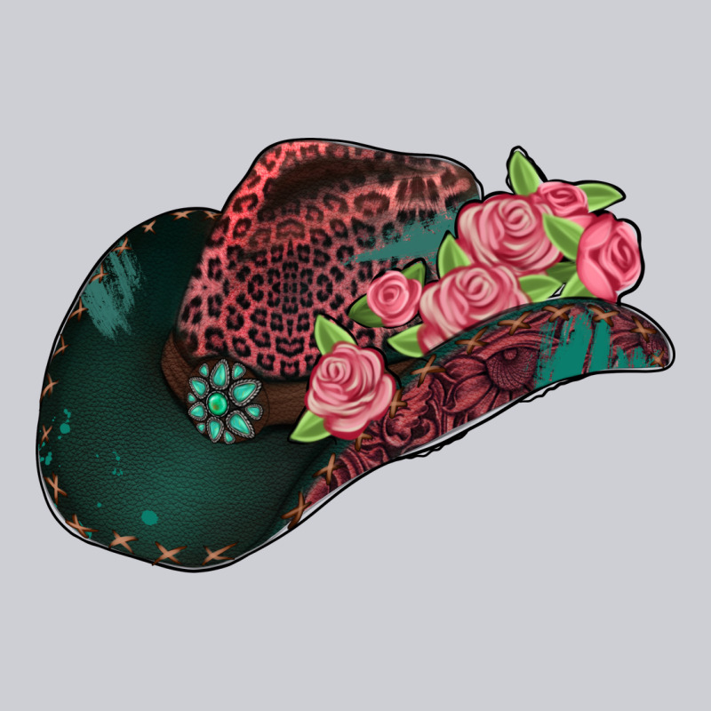 Leopard Flowers Cowboy Hat Heavyweight Sweatshirt by Jasminsmagicworld | Teevron