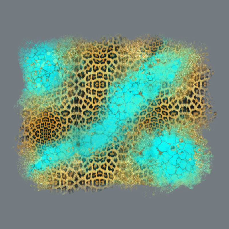 Leopard Turquoise Background Heavyweight Sweatshirt by Jasminsmagicworld | Teevron