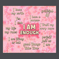 I Am Enough With Glitter Zipper Hoodie | Teevron