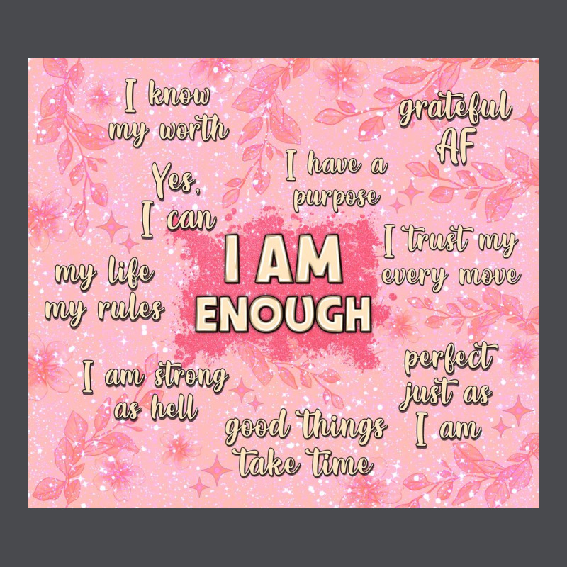 I Am Enough With Glitter Zipper Hoodie by TumblerDesignByShophia | Teevron
