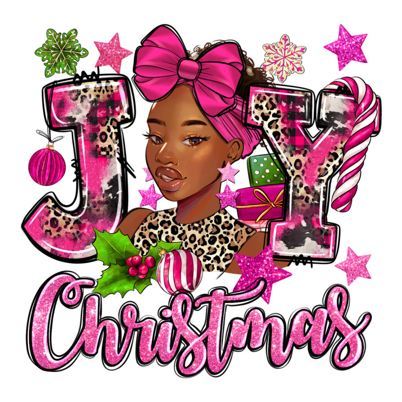 Pink Christmas Joy Black Woman Urban Heavy Tee by MaliasSmallBusiness | Teevron
