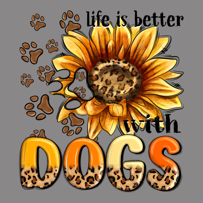Life Is Better With Dogs Sunflower Vintage Tee by MaliasSmallBusiness | Teevron