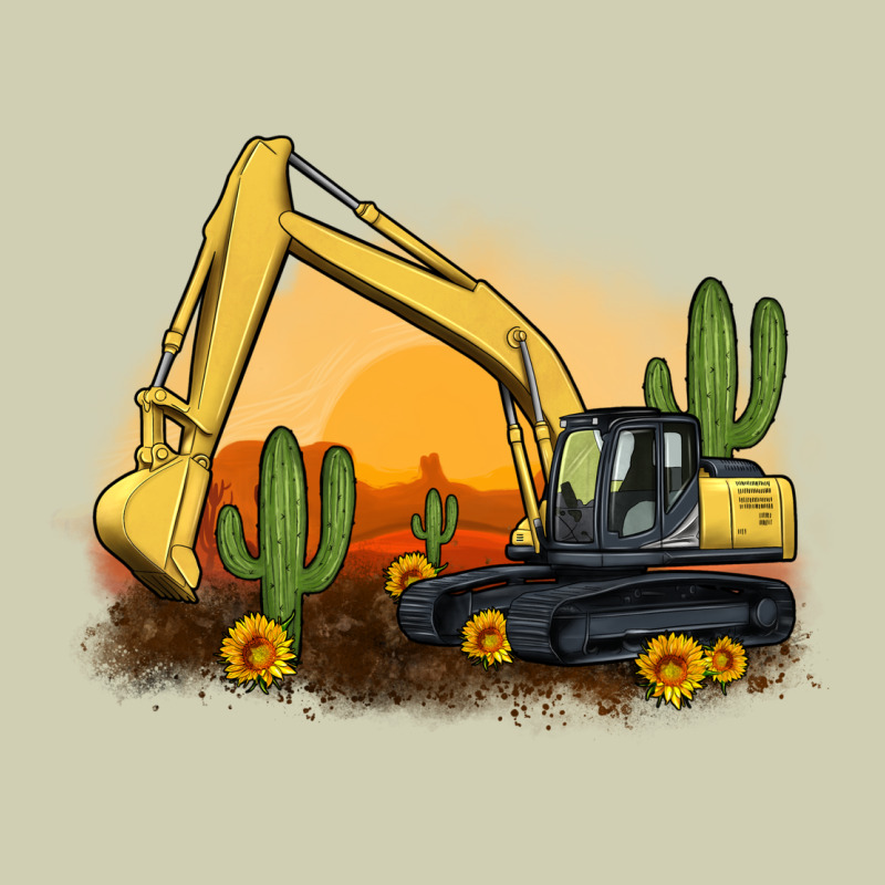 Excavator Cactus Sunflower Sunset Heavy Core Tee by Artiststas | Teevron