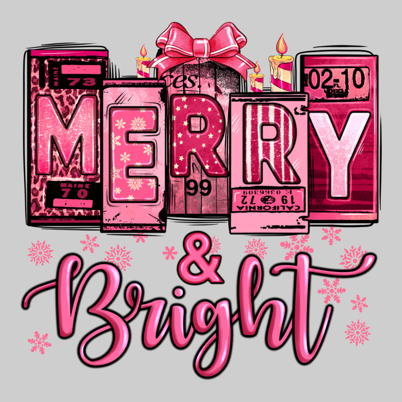 Merry And Bright Pink Christmas Premium Tee by Jasminsmagicworld | Teevron