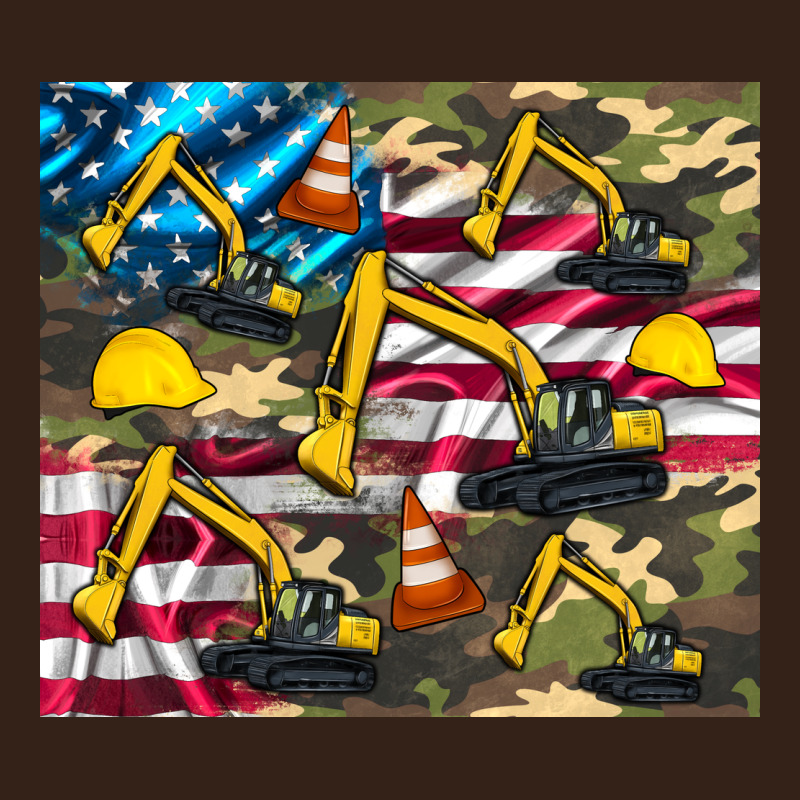 Excavator American Flag Heavy Core Tee by Artiststas | Teevron