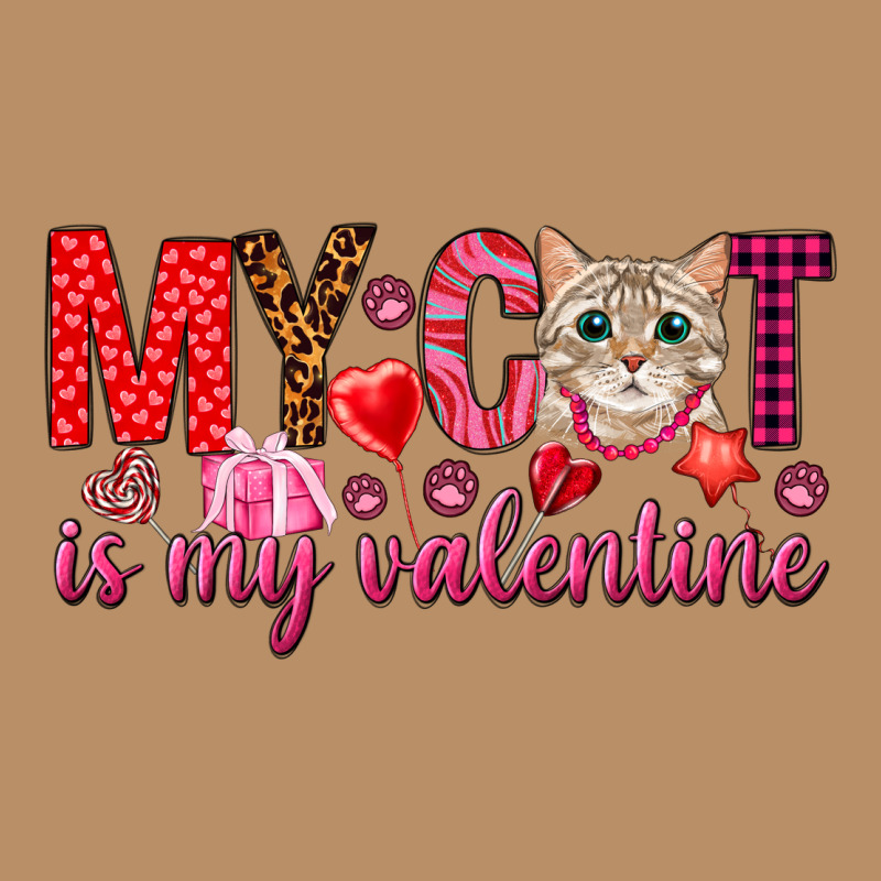 My Cat Is My Valentine Vintage Hoodie by NancyCooperArtShop | Teevron