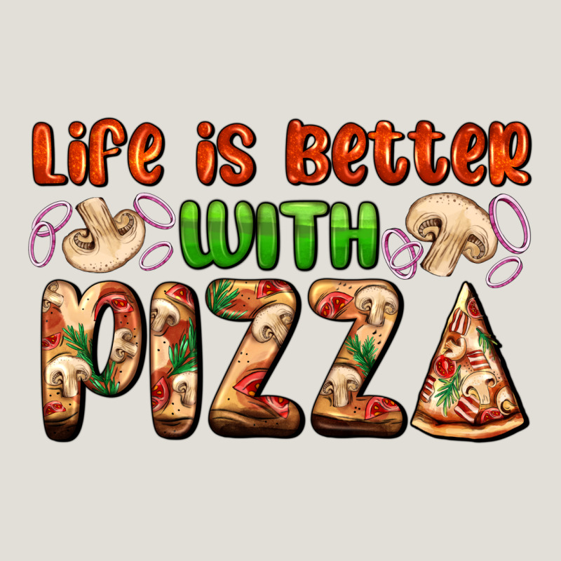 Life Is Better With Pizza Heavy Core Tee by AdoDesignShop | Teevron