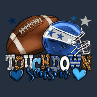 Touchdown Season American Football Blue Team Color Zipper Hoodie | Teevron