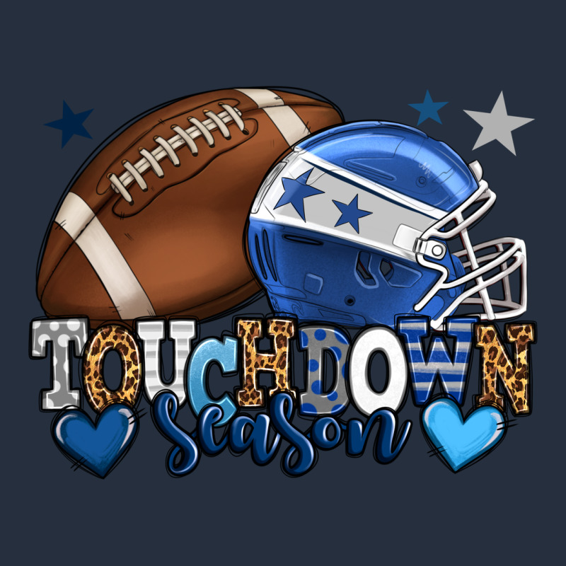 Touchdown Season American Football Blue Team Color Zipper Hoodie by HowdyJamesFarm | Teevron
