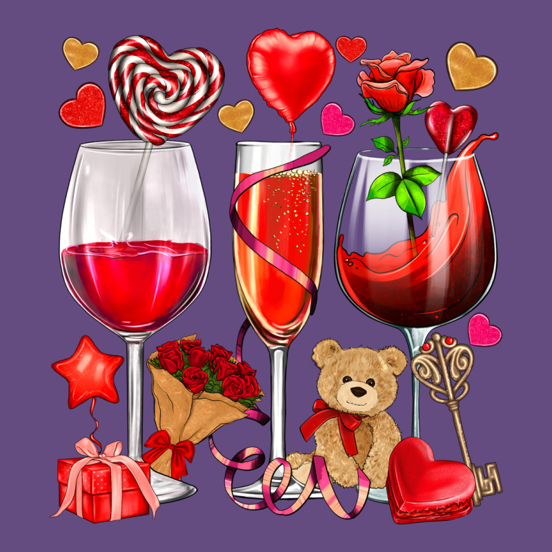 Valentines Day Wine Glasses Vintage Hoodie by NancyCooperArtShop | Teevron