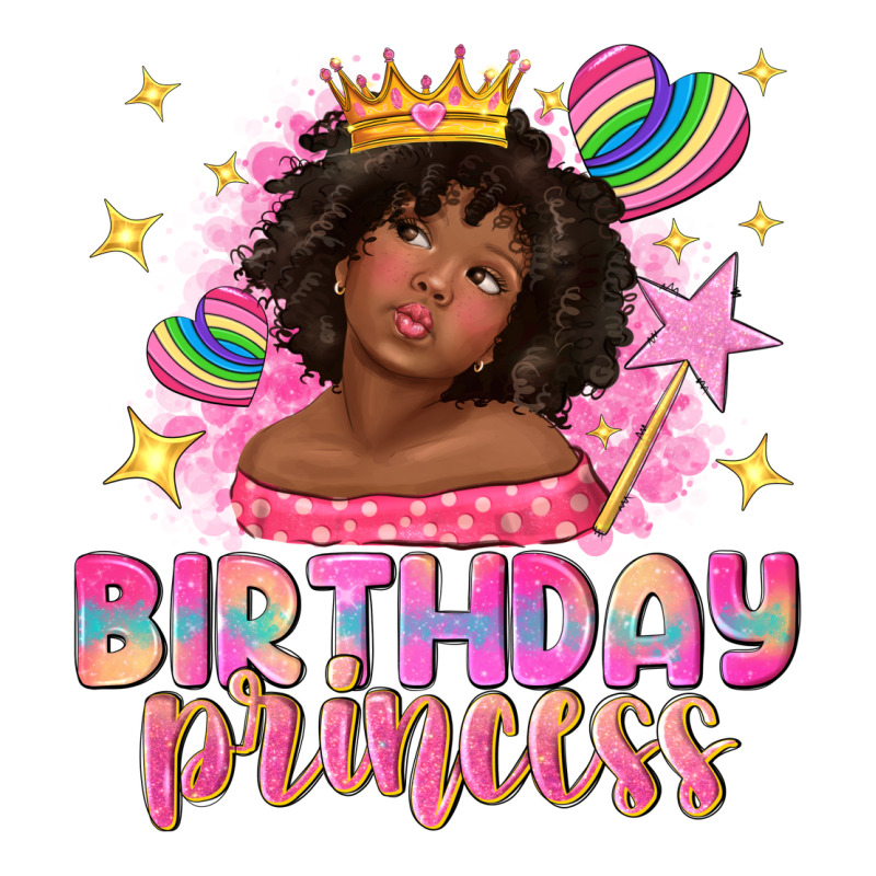 Birthday Princess With Afro Girl Premium Tee by NancyCooperArtShop | Teevron