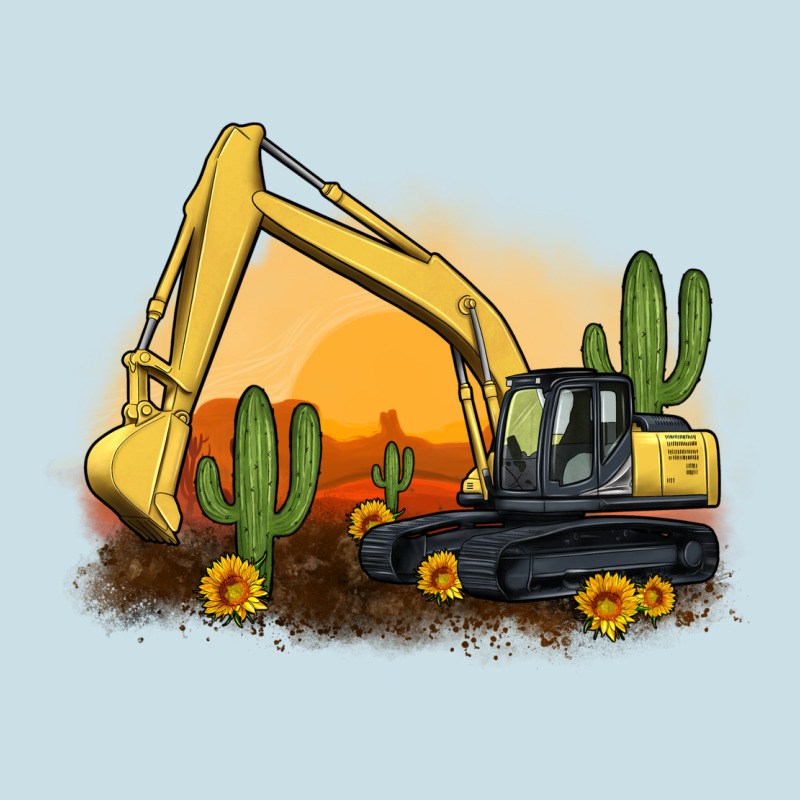 Excavator Cactus Sunflower Sunset Ladies Tee by Artiststas | Teevron
