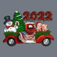 Happy New Year 2022 Christmas Truck With American Flag Heavyweight Sweatshirt | Teevron