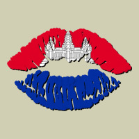 Cambodian Flag Lips Heavy Core Tee | Teevron