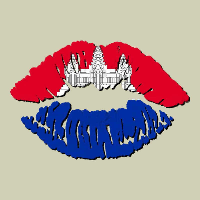 Cambodian Flag Lips Heavy Core Tee by AdoDesignShop | Teevron