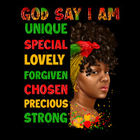 God Say I Am Juneteenth Afro Girl Long Sleeve Tee | Teevron