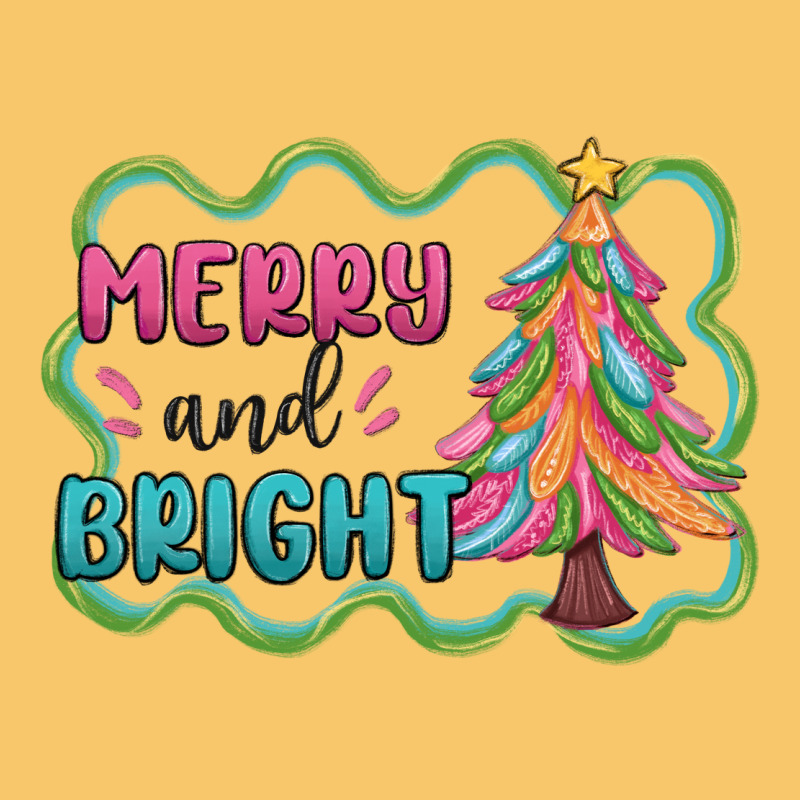 Merry And Bright Christmas Tree Vintage Hoodie by MaliasSmallBusiness | Teevron