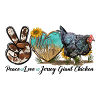 Peace Love Jersey Giant Chicken Premium Tee | Teevron