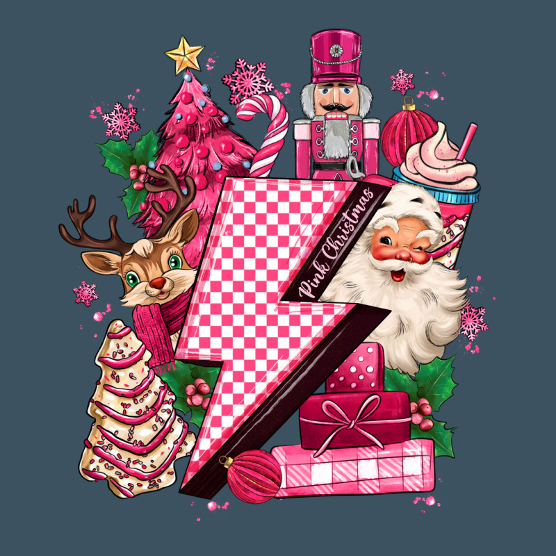 Pink Christmas Lightning Bolt Urban Heavy Tee by MaliasSmallBusiness | Teevron