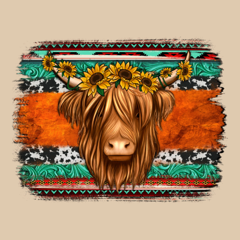 Highland Cow Western Background Heavyweight Sweatshirt by Jasminsmagicworld | Teevron