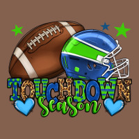 Touchdown Season American Football Green And Blue Zipper Hoodie | Teevron