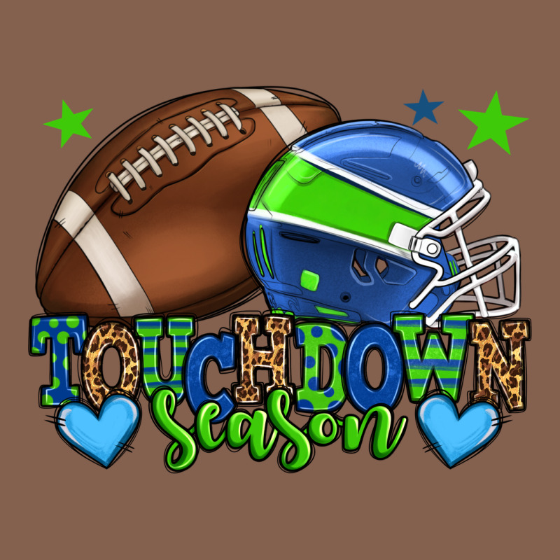 Touchdown Season American Football Green And Blue Zipper Hoodie by HowdyJamesFarm | Teevron
