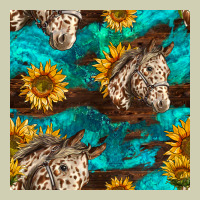 Appaloosa Horses And Sunflowers Seamless Pattern Heavy Core Tee | Teevron