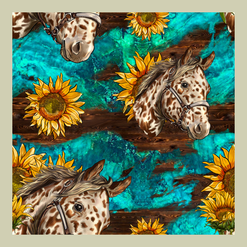 Appaloosa Horses And Sunflowers Seamless Pattern Heavy Core Tee by BundleAndBundleShop | Teevron
