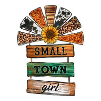 small town girl western windmill wooden boards | Teevron