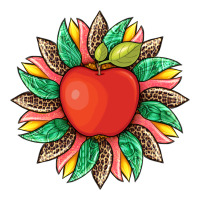 teacher apple and sunflower with leopard and tooled leather | Teevron