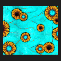 Turquoise Gemstone Sunflower Classic Tee | Teevron