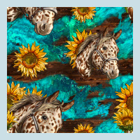 Appaloosa Horses And Sunflowers Seamless Pattern Ladies Tee | Teevron