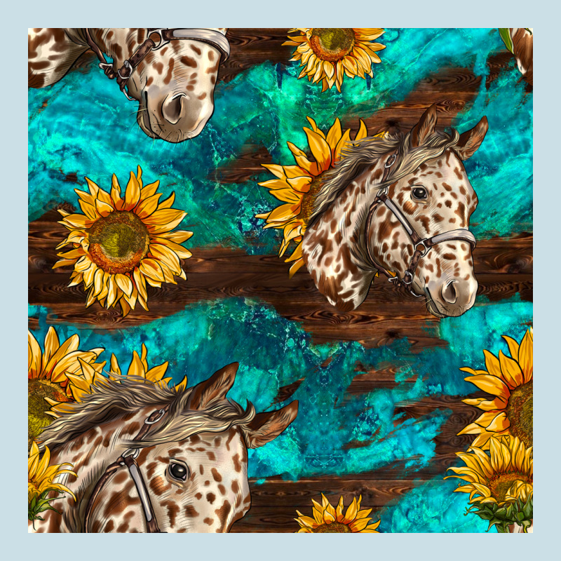 Appaloosa Horses And Sunflowers Seamless Pattern Ladies Tee by BundleAndBundleShop | Teevron