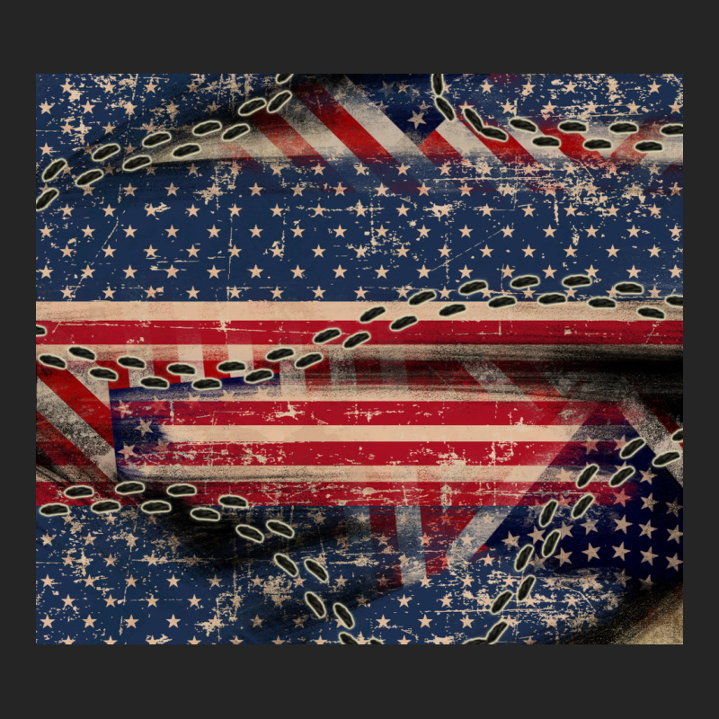 American Flag Stitches Premium Hoodie by CowGirlArtShop | Teevron