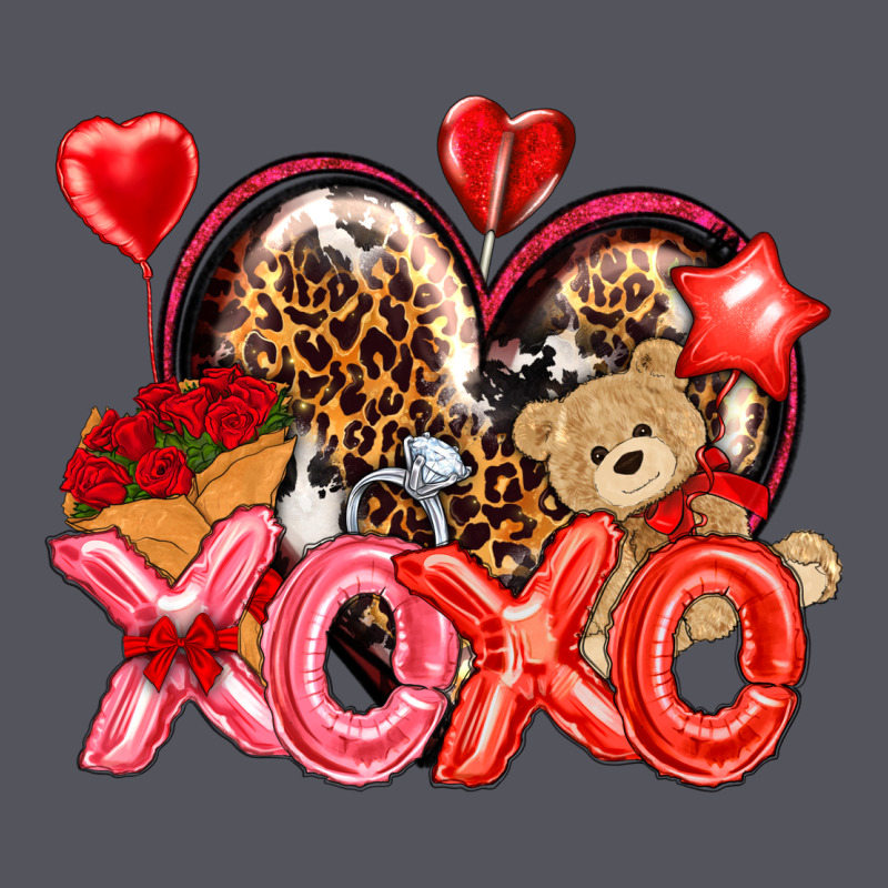 Xo Xo With Leopard And Cowhide Heart Vintage Hoodie by NancyCooperArtShop | Teevron