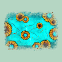 Turquoise Gemstone Sunflower Background Classic Tee | Teevron