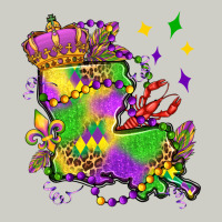 Louisiana Map Mardi Gras Olivia Heavyweight Hoodie | Teevron