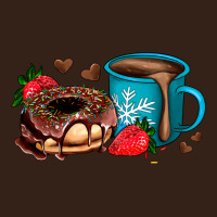 Donut Coffee Strawberry Heavy Core Tee | Teevron