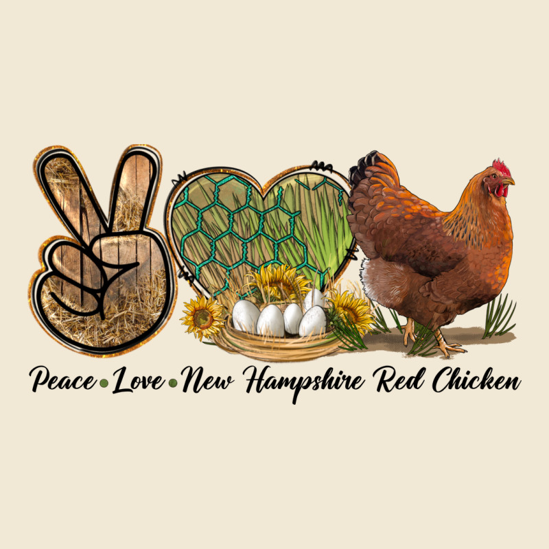 Peace Love New Hampshire Red Chicken Premium Tee by LillyAllenDesigns | Teevron