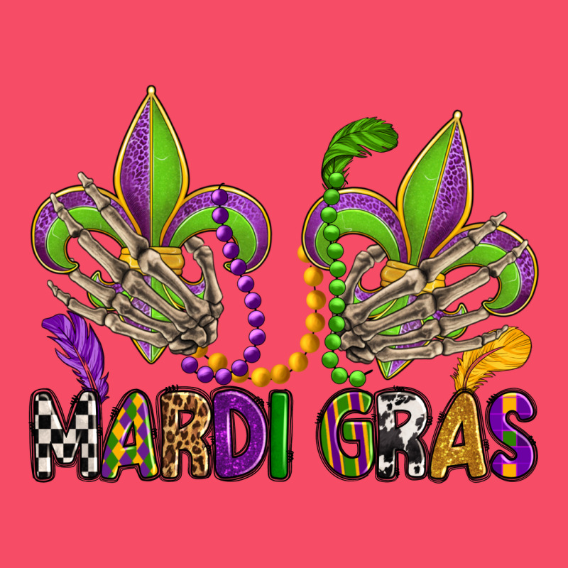 Mardi Gras Skeleton Hands  Fleur De Lis Premium Sweatshirt by OliviaCreatesArt | Teevron